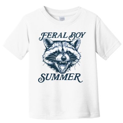 Feral Boy Summer Funny Raccoon Meme Trash Panda Raccoon Toddler T-Shirt