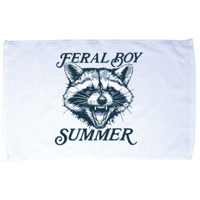 Feral Boy Summer Funny Raccoon Meme Trash Panda Raccoon Microfiber Hand Towel