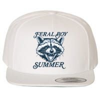 Feral Boy Summer Funny Raccoon Meme Trash Panda Raccoon Wool Snapback Cap