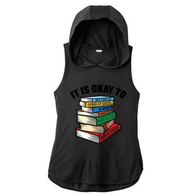 Funny Book Stack Satire For Grumpy People Humor Lover Gift Ladies PosiCharge Tri-Blend Wicking Draft Hoodie Tank