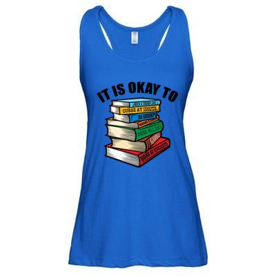 Funny Book Stack Satire For Grumpy People Humor Lover Gift Ladies Essential Flowy Tank