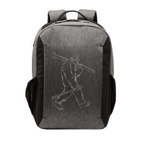 Funny Bigfoot Skiing Silhouette For Winter Ski Season Meaningful Gift Vector Backpack