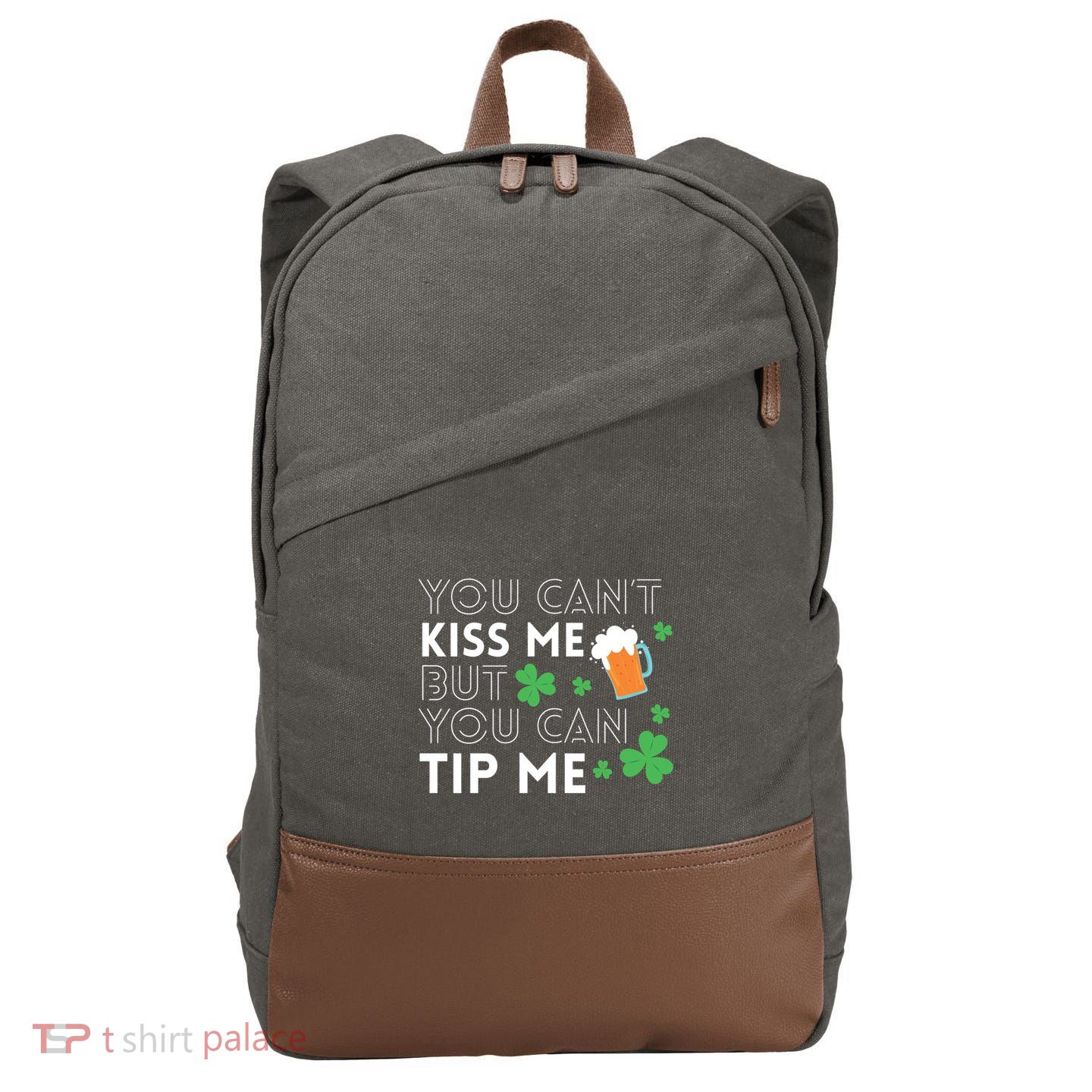 Funny Bartender St Patricks Day Waiter Waitress Server Gift Cotton Canvas Backpack