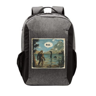 Funny Bigfoot Sasquatch Loch Ness Monster Introvert Bruh Vector Backpack