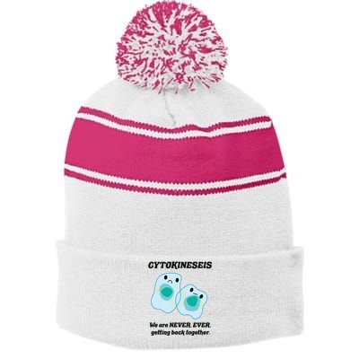 Funny Biology Science Biology Teacher Gift Idea Stripe Pom Pom Beanie