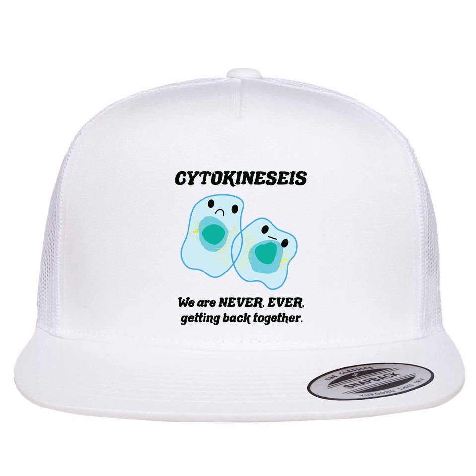 Funny Biology Science Biology Teacher Gift Idea Flat Bill Trucker Hat