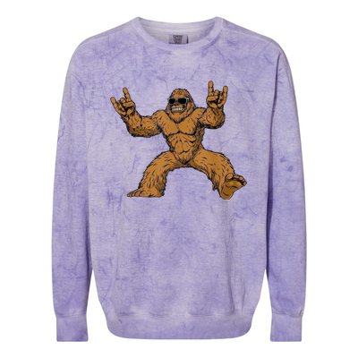 Funny Bigfoot Sasquatch Graphic Colorblast Crewneck Sweatshirt