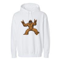 Funny Bigfoot Sasquatch Graphic Garment-Dyed Fleece Hoodie