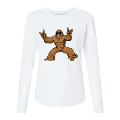 Funny Bigfoot Sasquatch Graphic Womens Cotton Relaxed Long Sleeve T-Shirt