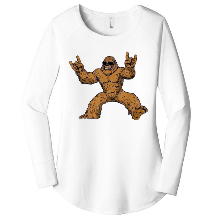 Funny Bigfoot Sasquatch Graphic Women's Perfect Tri Tunic Long Sleeve Shirt