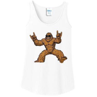 Funny Bigfoot Sasquatch Graphic Ladies Essential Tank