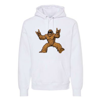 Funny Bigfoot Sasquatch Graphic Premium Hoodie