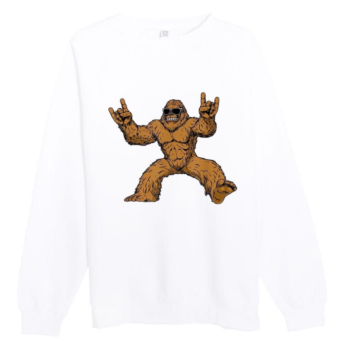 Funny Bigfoot Sasquatch Graphic Premium Crewneck Sweatshirt