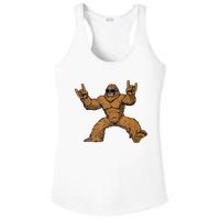 Funny Bigfoot Sasquatch Graphic Ladies PosiCharge Competitor Racerback Tank