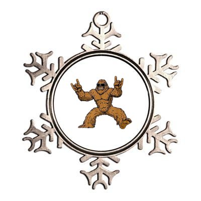 Funny Bigfoot Sasquatch Graphic Metallic Star Ornament