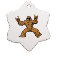 Funny Bigfoot Sasquatch Graphic Ceramic Star Ornament