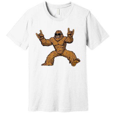 Funny Bigfoot Sasquatch Graphic Premium T-Shirt