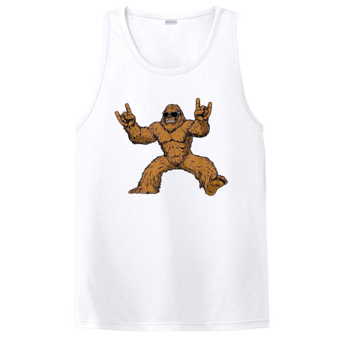 Funny Bigfoot Sasquatch Graphic PosiCharge Competitor Tank