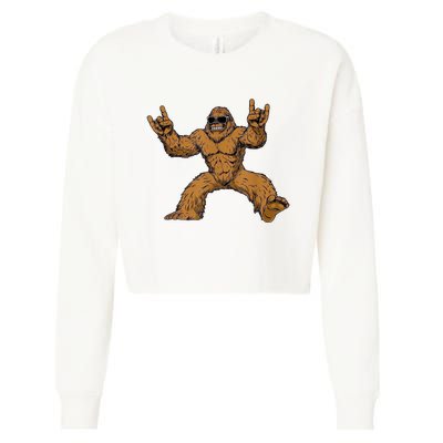 Funny Bigfoot Sasquatch Graphic Cropped Pullover Crew