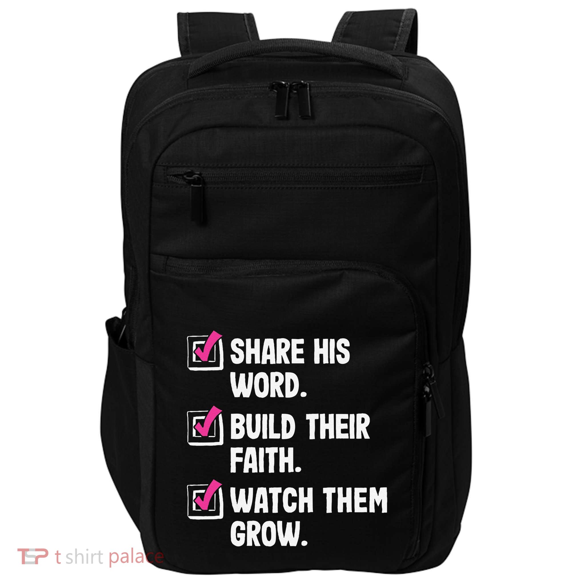 Funny Bible Study Checklist Christian Church Faith Jesus Impact Tech Backpack