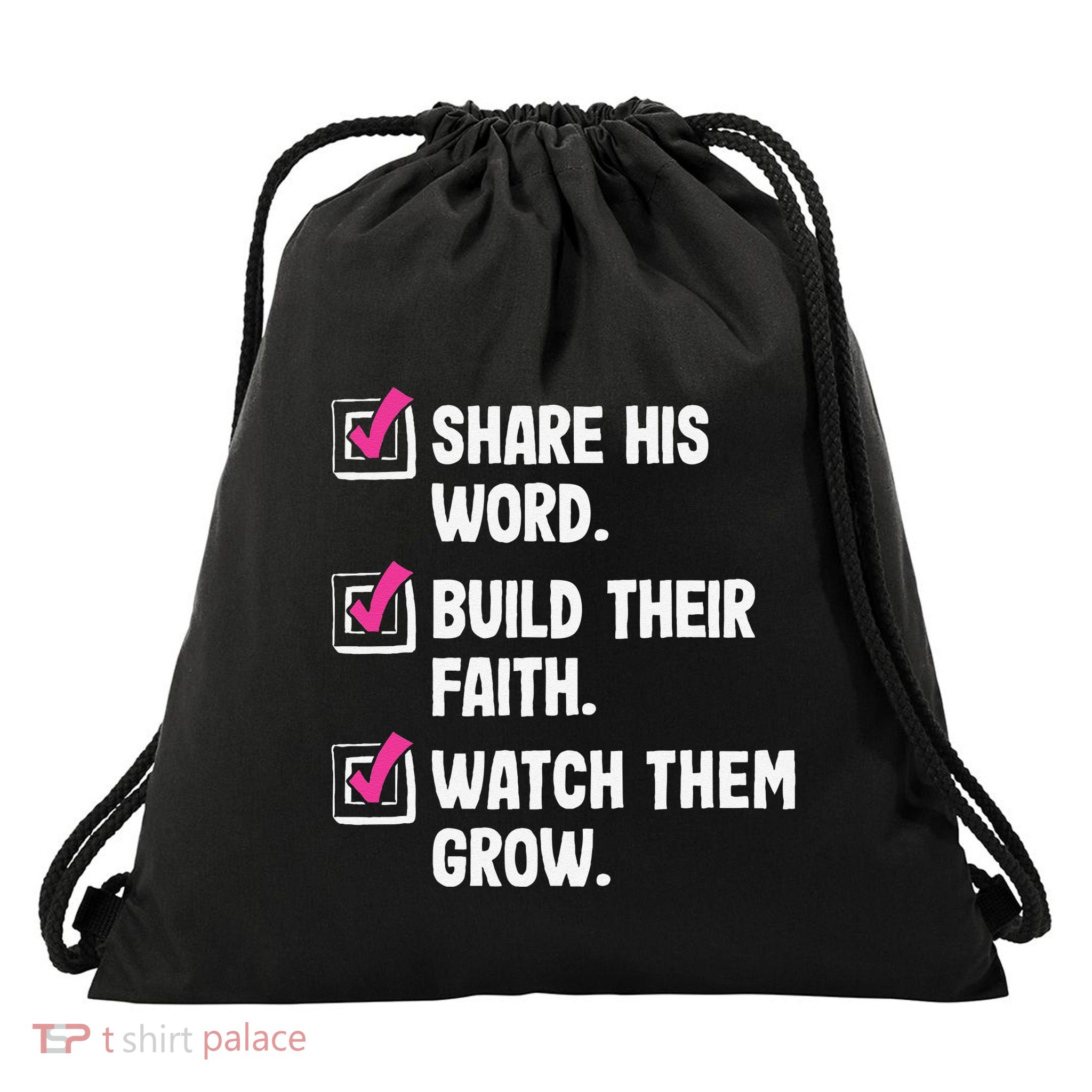 Funny Bible Study Checklist Christian Church Faith Jesus Drawstring Bag
