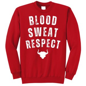 Funny BLOOD SWEAT RESPECT FIRST TWO YOU GIVE LAST ONE YOU EARN Sweatshirt