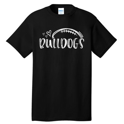 Football Bulldogs School Sports Fan Team Spirit Tall T-Shirt