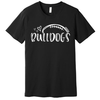 Football Bulldogs School Sports Fan Team Spirit Premium T-Shirt