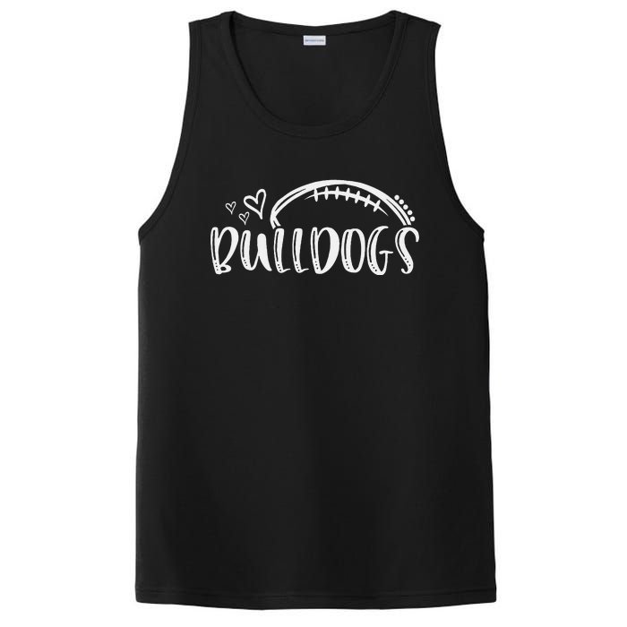 Football Bulldogs School Sports Fan Team Spirit PosiCharge Competitor Tank