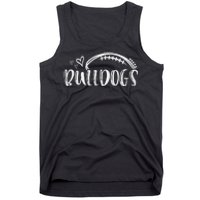 Football Bulldogs School Sports Fan Team Spirit Tank Top