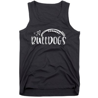 Football Bulldogs School Sports Fan Team Spirit Tank Top