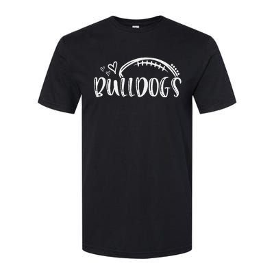 Football Bulldogs School Sports Fan Team Spirit Softstyle CVC T-Shirt