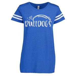 Football Bulldogs School Sports Fan Team Spirit Enza Ladies Jersey Football T-Shirt