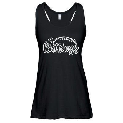 Football Bulldogs School Sports Fan Team Spirit Ladies Essential Flowy Tank