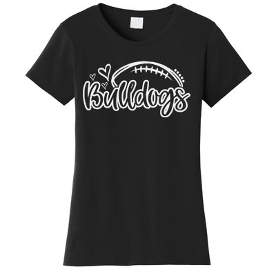 Football Bulldogs School Sports Fan Team Spirit Women's T-Shirt