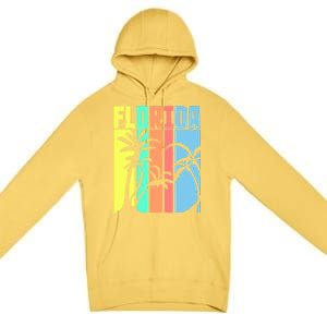 Florida Beach Summer Palm Trees Retro Florida Premium Pullover Hoodie