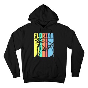 Florida Beach Summer Palm Trees Retro Florida Hoodie