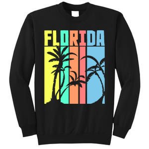 Florida Beach Summer Palm Trees Retro Florida Sweatshirt