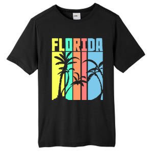 Florida Beach Summer Palm Trees Retro Florida Tall Fusion ChromaSoft Performance T-Shirt