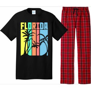 Florida Beach Summer Palm Trees Retro Florida Pajama Set