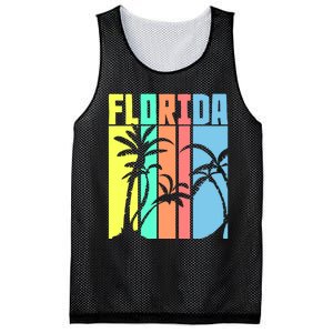 Florida Beach Summer Palm Trees Retro Florida Mesh Reversible Basketball Jersey Tank