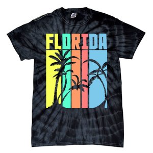 Florida Beach Summer Palm Trees Retro Florida Tie-Dye T-Shirt