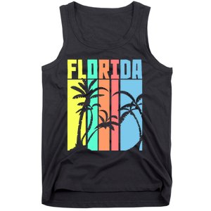 Florida Beach Summer Palm Trees Retro Florida Tank Top