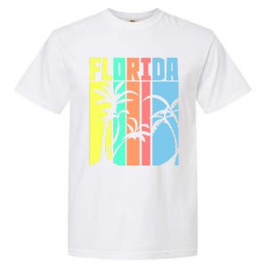 Florida Beach Summer Palm Trees Retro Florida Garment-Dyed Heavyweight T-Shirt