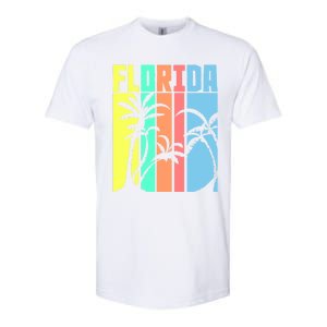 Florida Beach Summer Palm Trees Retro Florida Softstyle CVC T-Shirt