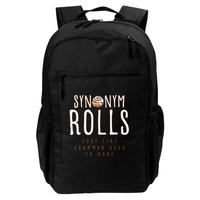 Funny Baking Synonym Rolls English Grammar Pun For Teacher Backpack