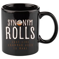 Funny Baking Synonym Rolls English Grammar Pun For Teacher 11oz C Handle Ceramic Mug