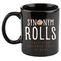 Funny Baking Synonym Rolls English Grammar Pun For Teacher 11oz C Handle Ceramic Mug