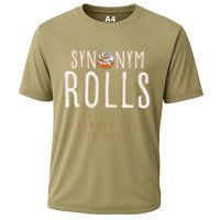 Funny Baking Synonym Rolls English Grammar Pun For Teacher Cooling Performance Crew T-Shirt