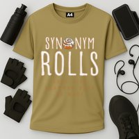 Funny Baking Synonym Rolls English Grammar Pun For Teacher Cooling Performance Crew T-Shirt